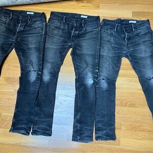 All Saints Men's Washed Black Skinny Jeans